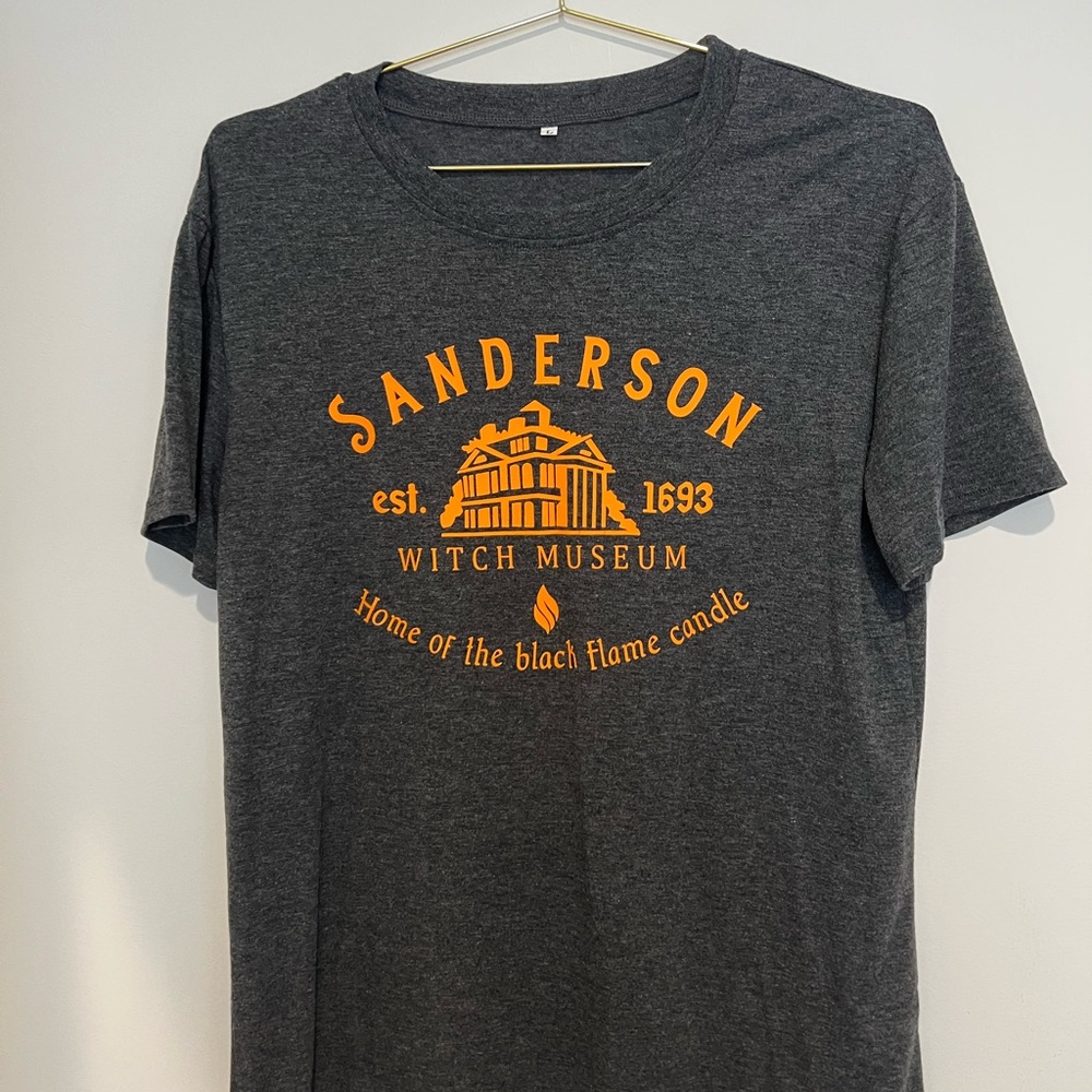 Hocus Pocus Sanderson Sisters Gray T-Shirt with Orange Graphic